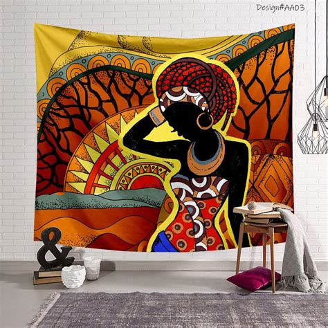 Fabric Tapestry Digital Print Tapestries Wall Hanging African Etsy Uk
