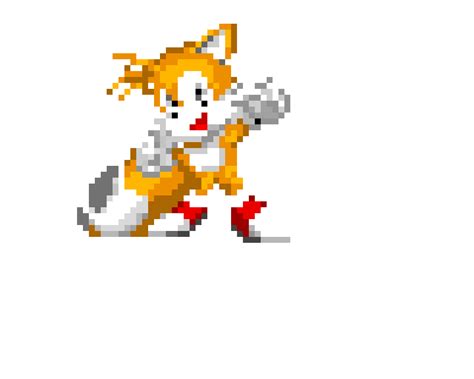 Sonic Battle Tails Score Sprite Pixel Art By Raccoon Mario On
