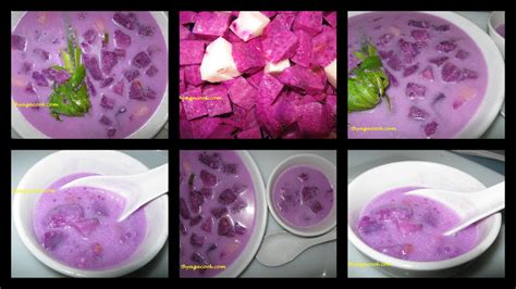 Untuk iftar semalam, aku buat bubur candil ubi ungu. DAUN KARI Masakan Malaysia.....: BUBUR UBI BADAK UNGU