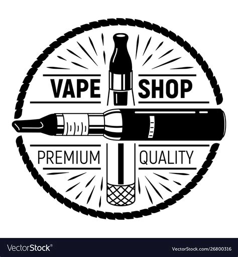 Vape Shop Logo Simple Style Royalty Free Vector Image