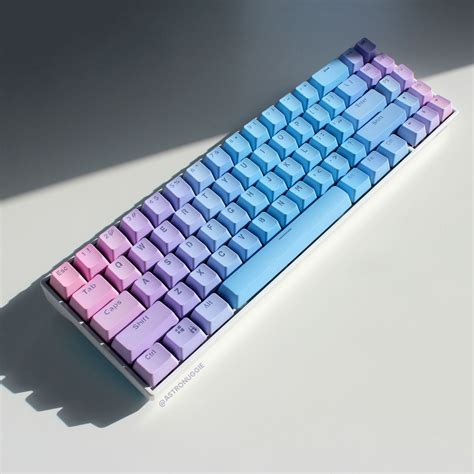Rgb Pink Blue Purple Mechanical Keyboard Purple Blue And Purple Rgb