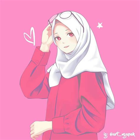 Girl Anime Character Muslim Hijab Islam Drawing Muslin Png Anime