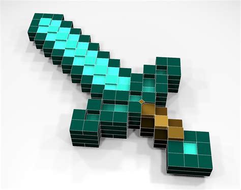 5 Inspired For Minecraft Sword 3d Model Yfe6l Mockup