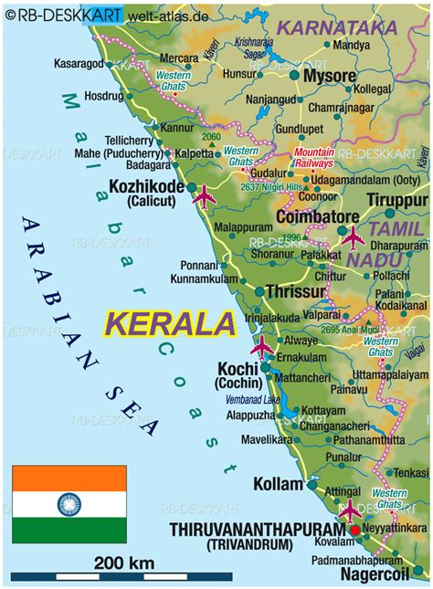 Kerala is also known as god's own country. Map of Kerala | Kerala | Pinterest | Kerala, India and India map