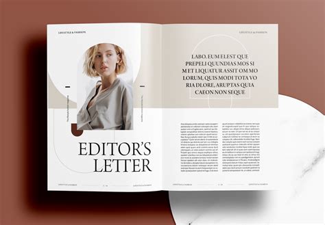 Free Indesign Brown Fashion Magazine Layout Template