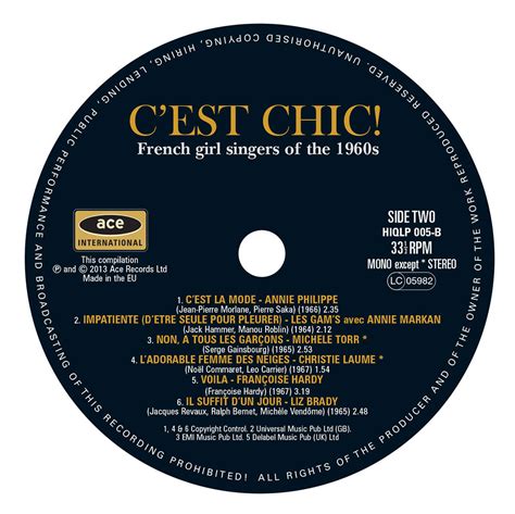 Various Artists Ace International Cest Chic French Girl Singers