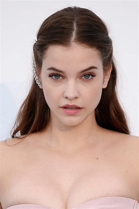 Barbara Palvin Straight Medium Brown Pinned Back Hairstyle Steal Her