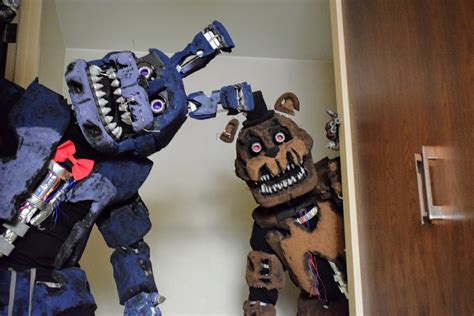 Nightmare Bonnie And Nightmare Freddy Cosplay By Creaturecomplex On
