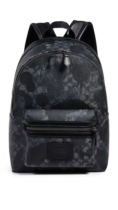 Coach Academy Backpack In Signature Wild Beast Print In Charcoal