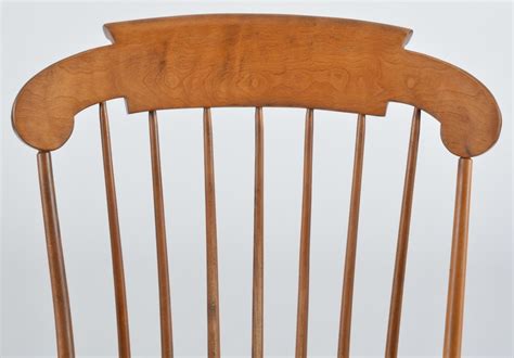 19th Century Solid Maple Rocking Chair Ebth