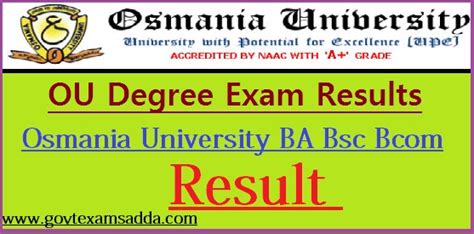 Degree consolidated result means full degree pass course marge result that is degree final result. Osmania University Degree Result 2021 BA Bsc Bcom 1st/2nd ...