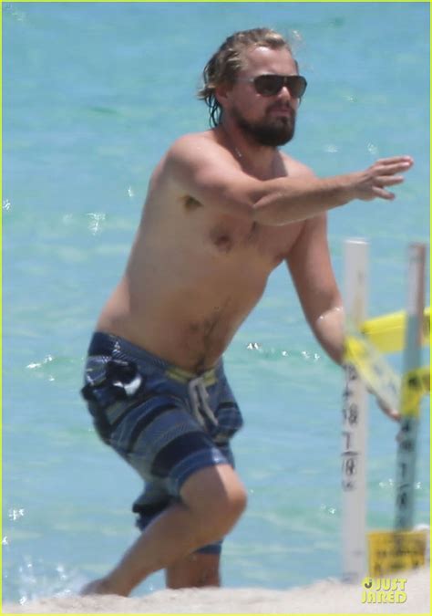 Full Sized Photo Of Leonardo Dicaprio Goes Shirtless For Ocean Splash