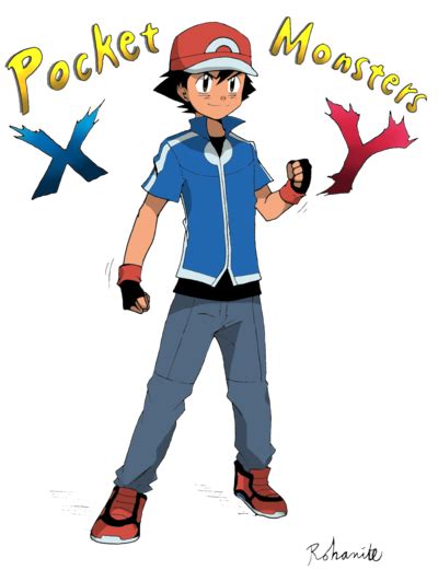 Ash Ketchum Xy Outfit Colored By Minorkrama Anime Wolf Drawing