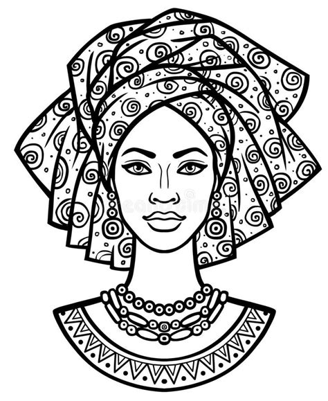 African Woman Traditional Clothes Stock Illustrations 1562 African
