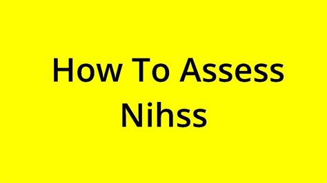Solved How To Assess Nihss Youtube