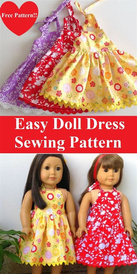 Free 18 Inch American Doll Dress Sewing Project Sew Crafty Me
