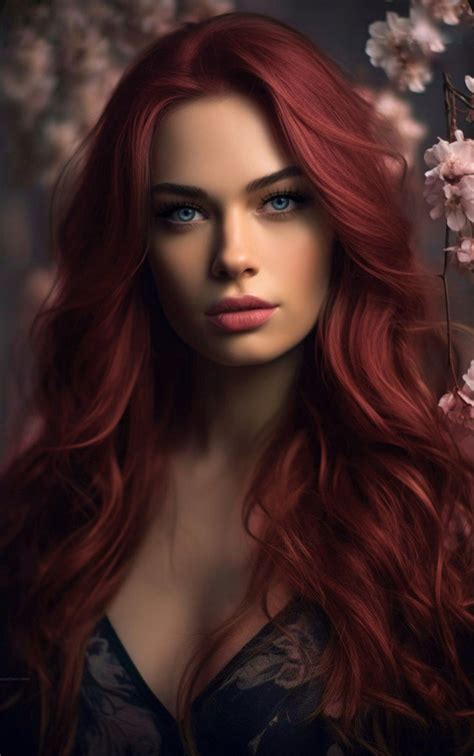 gorgeous redhead hair beauty redhead art half shaved hair feminine art fantasy art redheads