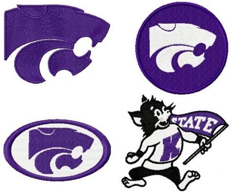 Kansas State Wildcats Logo Machine Embroidery Design For Instant