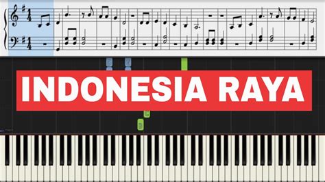 Indonesia Raya National Anthem Piano Sheet Music Easy Youtube