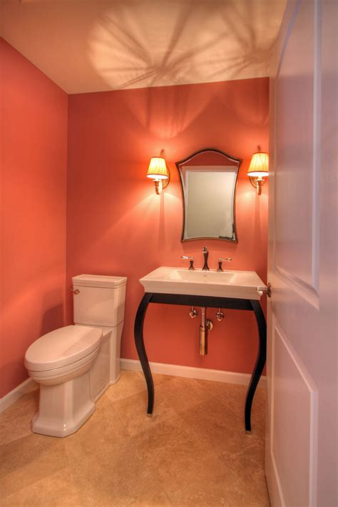 Pink Powder Room Eclectic Powder Room St Louis By Mosby