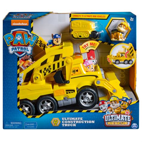 Paw Patrol Rubble Figure Great Vehicle Bulldozer Kids Toy T Car