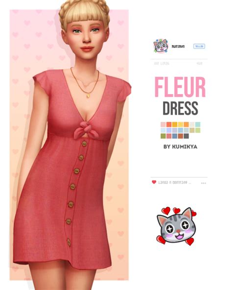 Kumikyas Fleur Dress Sweet Sims 4 Finds