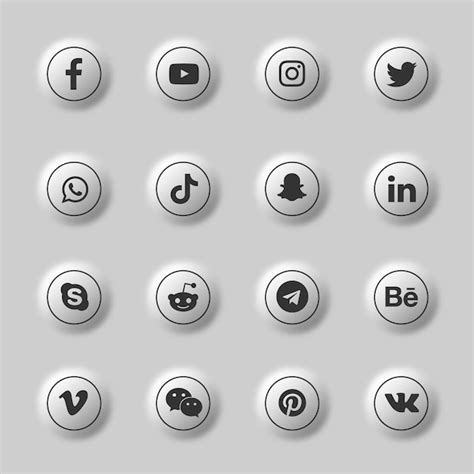 Premium Vector Social Media 3d Icons And Logos Collection Pack