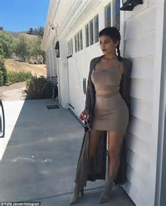 Kylie Jenner Dons Nude Ensemble With Plaited Pigtails In Instagram