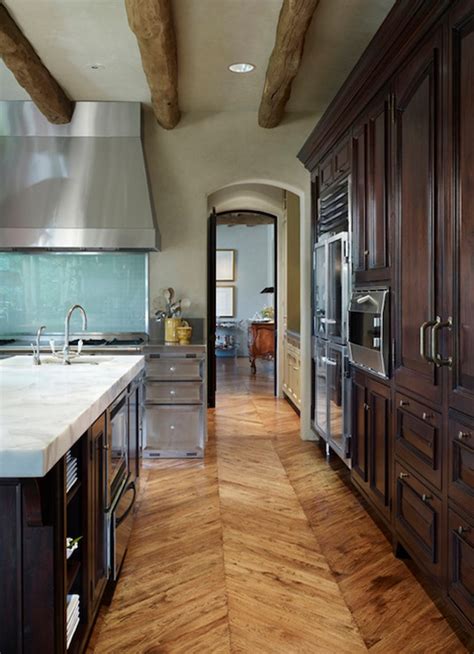 Porcelain tile is becoming increasingly popular in kitchens, while ceramic tile is falling by the wayside, ryan says. Chocolate Brown Cabinets - Cottage - kitchen - de Giulio ...