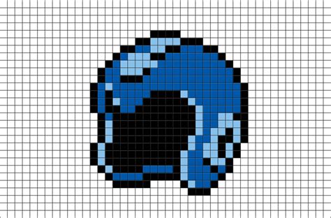 mega man helmet pixel art brik