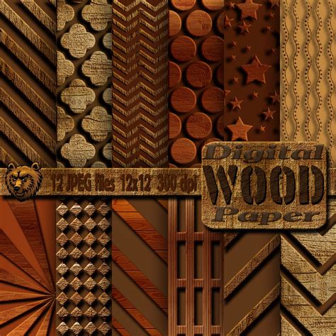 Wood Digital Paper Wood Background Wood Scrapbook Paper Etsy Wood