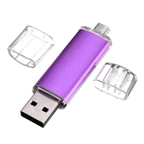 4gb Usb Memory Stick Otg Micro Usb Flash Drive Mobile Pc Purple W7i5