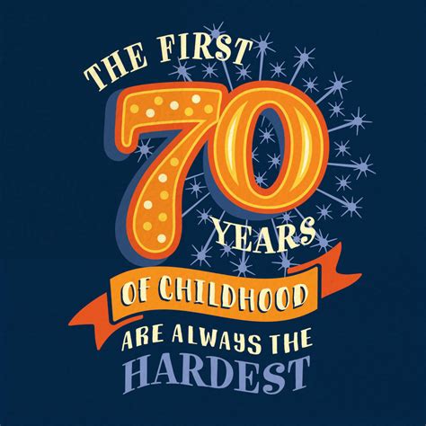 Funny 70th ‘childhood Milestone Birthday Card By The Typecast Gallery