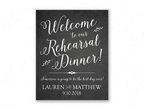 Rehearsal Dinner Printable Personalized Wedding Sign 
