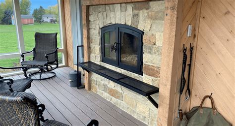 Screened In Deck With Fireplace