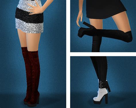 Sims 4 Cc Best Knee High Socks Knee High Boots Fandomspot Parkerspot