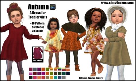 Autumn Dress By Samanthagump At Sims 4 Nexus Sims 4 Updates