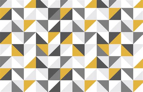 Yellow And Gray Abstract Geometric Wallpaper Mural Hovia Geometric