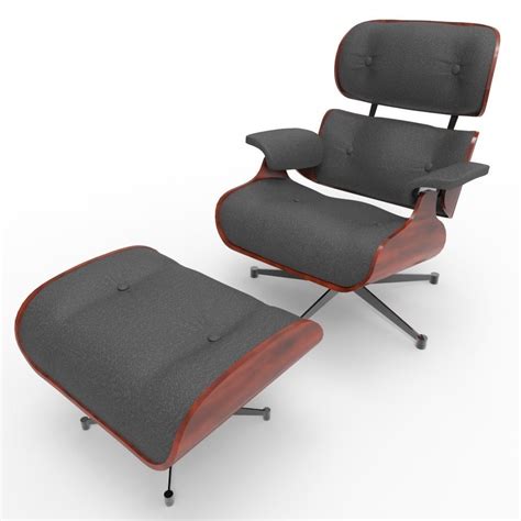 3d Model Eames Lounge Chair Vr Ar Low Poly Cgtrader