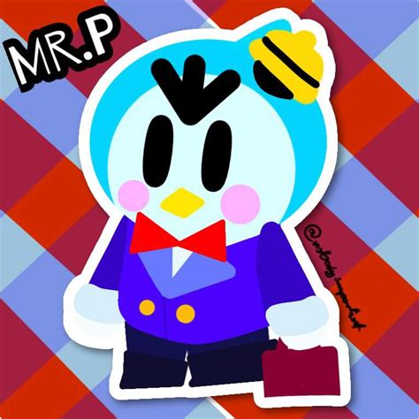 Original concept by supercell hope you like it and thanks! Mr.P but I drew him with ibis paint shape tools | Brawl ...