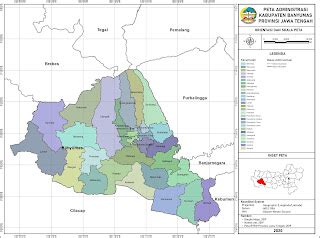 Peta Administrasi Kabupaten Banyumas Provinsis Jawa Tengah NeededThing