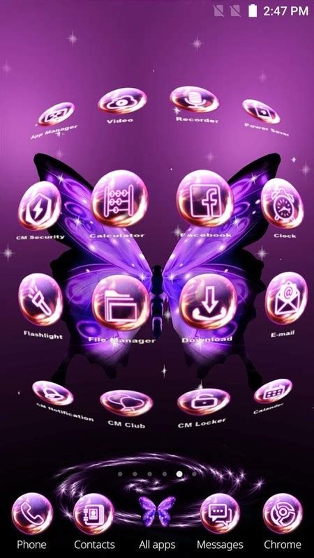 3d Neon Butterfly Theme Free Android Theme Download Download The Free