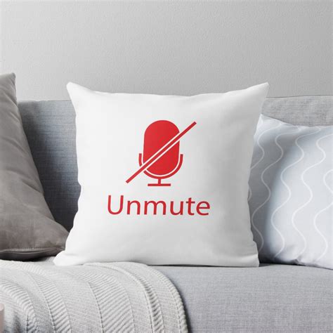 Unmute Throw Pillow For Sale By Cmccusker Redbubble