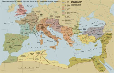 Diocletians Dioceses Bible Mapping Diocese Ancient Rome Historical
