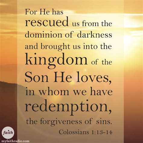 Colossians 113 14he Has Rescued Us Bible Scriptures Pinterest