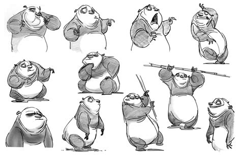 Toby Shelton Stuff I Did Rough Po Sketches Kung Fu Panda 2003