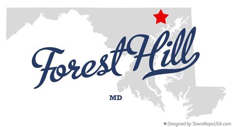 Map Of Forest Hill Md Maryland