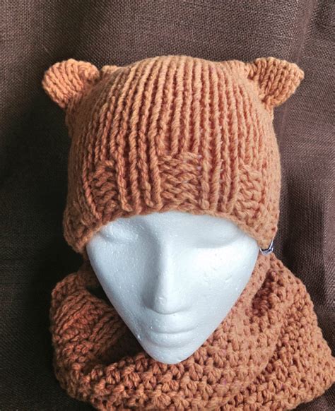 Chunky Wool Cat Hat Knit Cat Hat Hand Knit With 100 By Splatandco