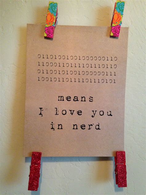 Means I Love You In Nerd Binary Code Computer Language