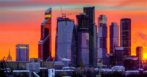 Moscow City Night Tower 2000 4k Ultra Hd Wallpaper Sunset Photography